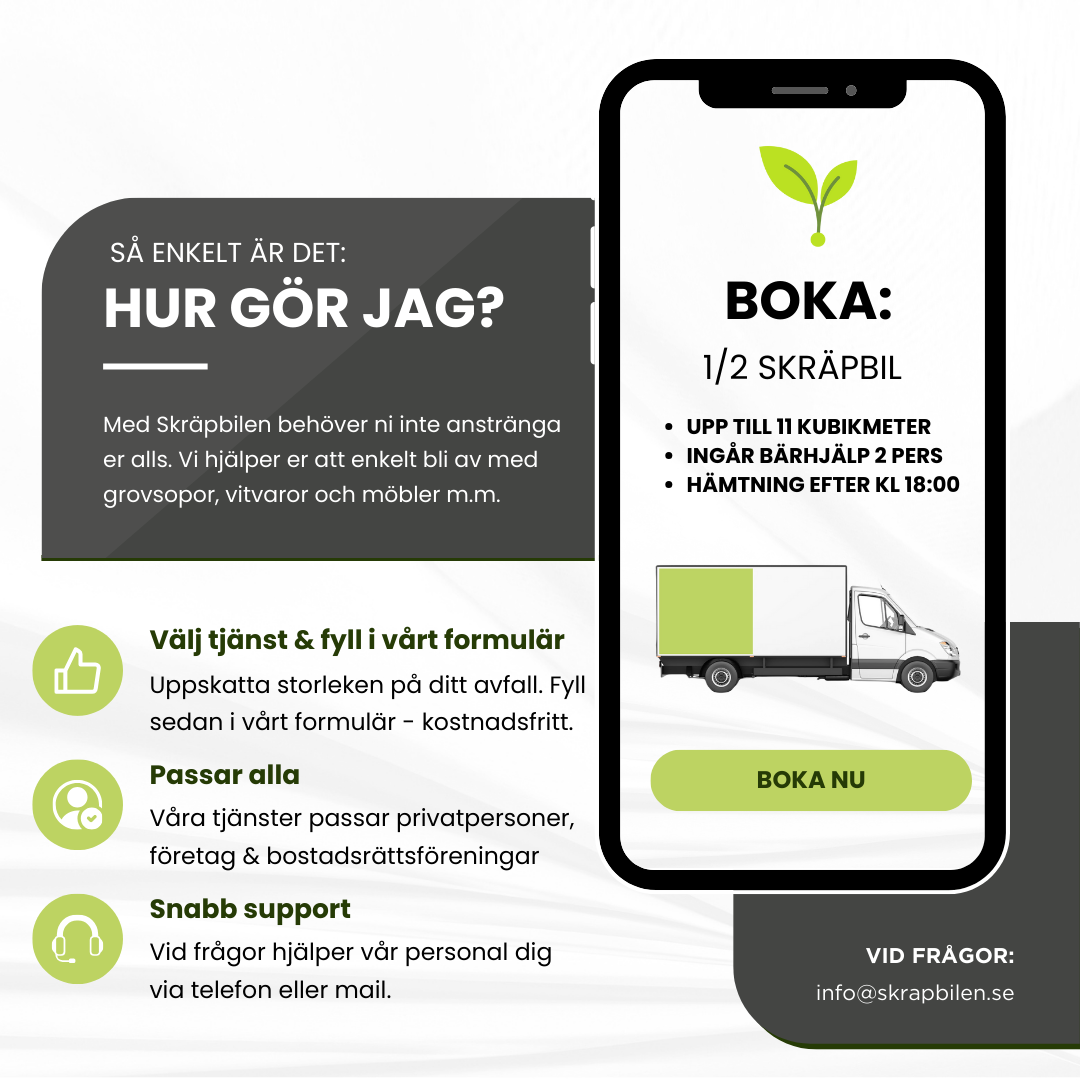Miljövänlig bortforsling av vitvaror - Skräpbilen i Sverige AB