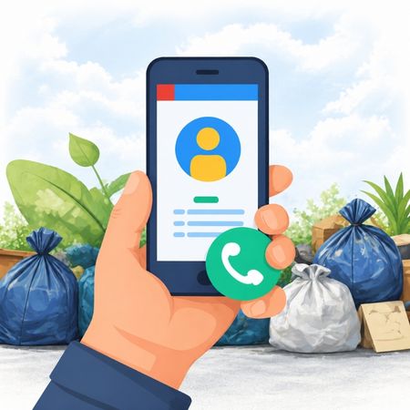 Boka skräpbil online för bortforsling av avfall enkelt via mobil